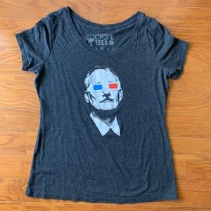 Chive Tees Bill Murray 3D Glasses Graphic Tee